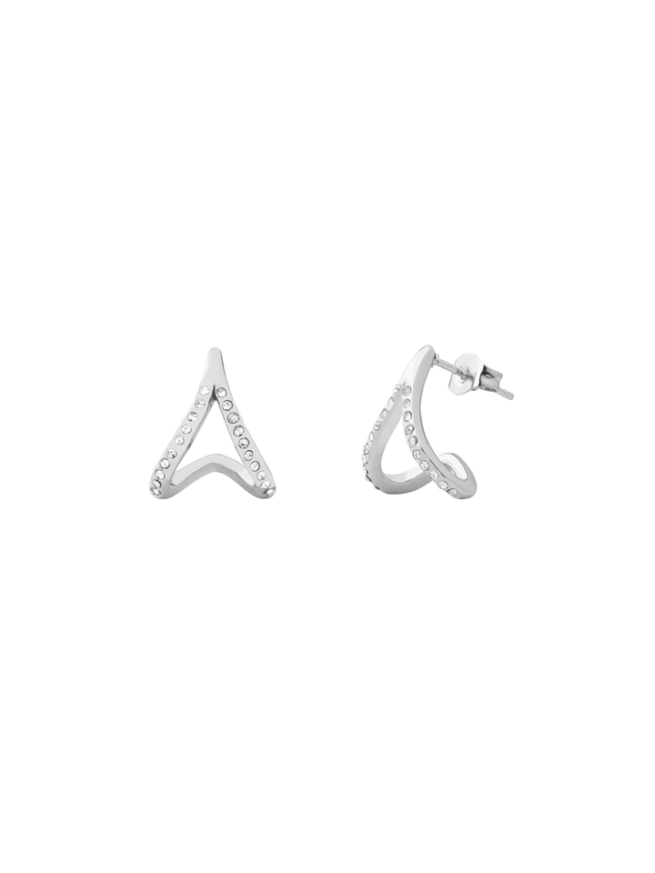 Par Arete V Invertida Con Zirconias