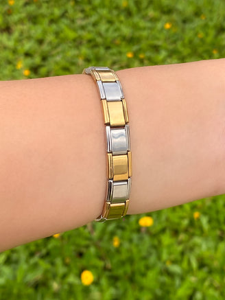 Pulsera Italiana Dorado y Plateado
