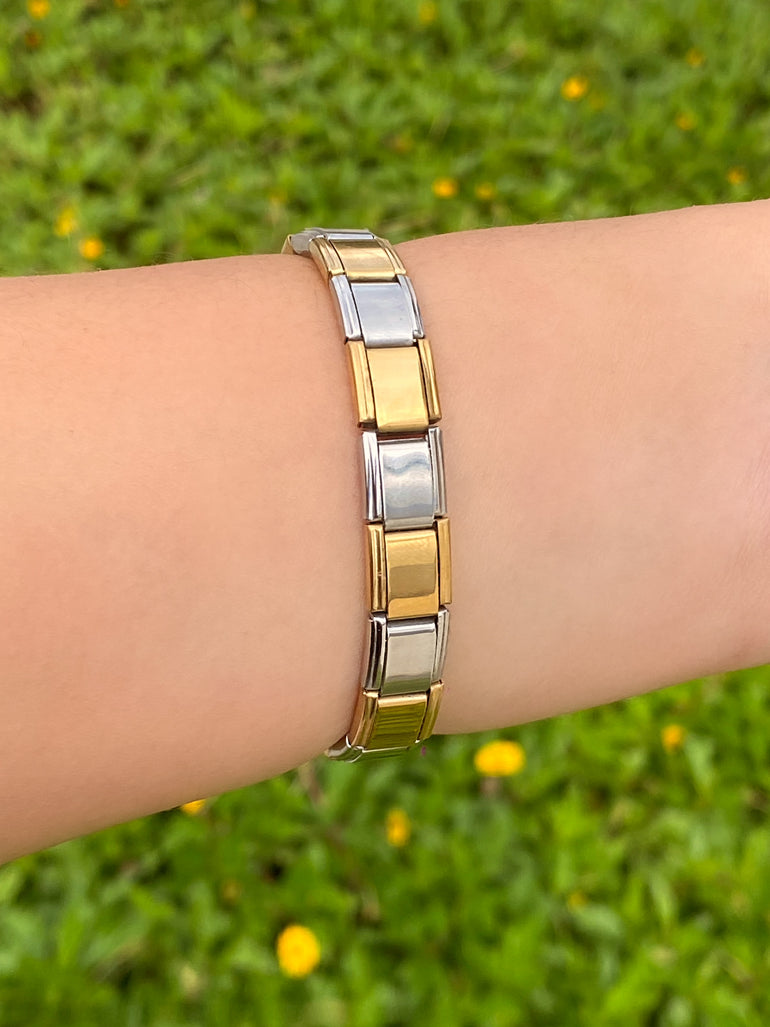 Pulsera Italiana Dorado y Plateado