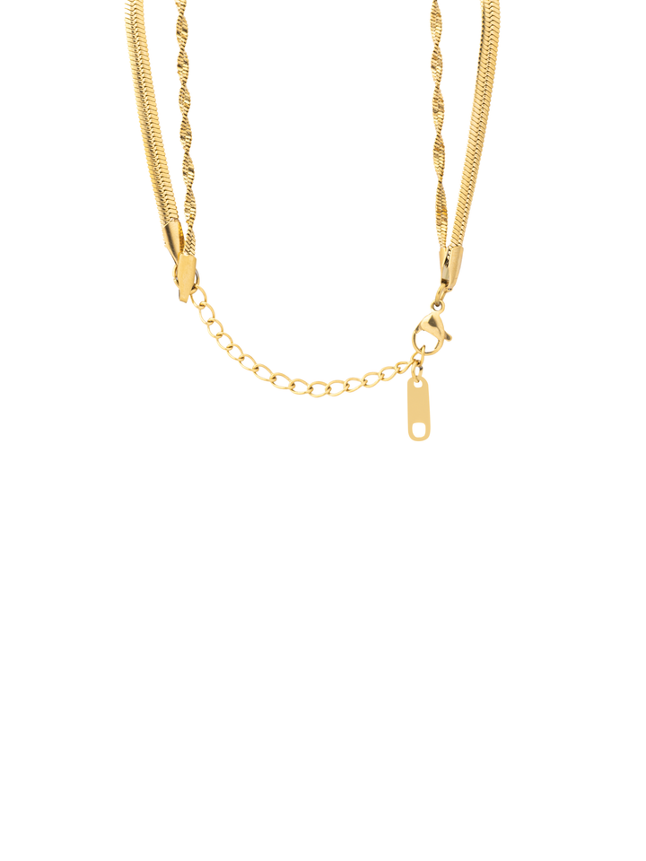 Collar Doble Torcido Y Planchado