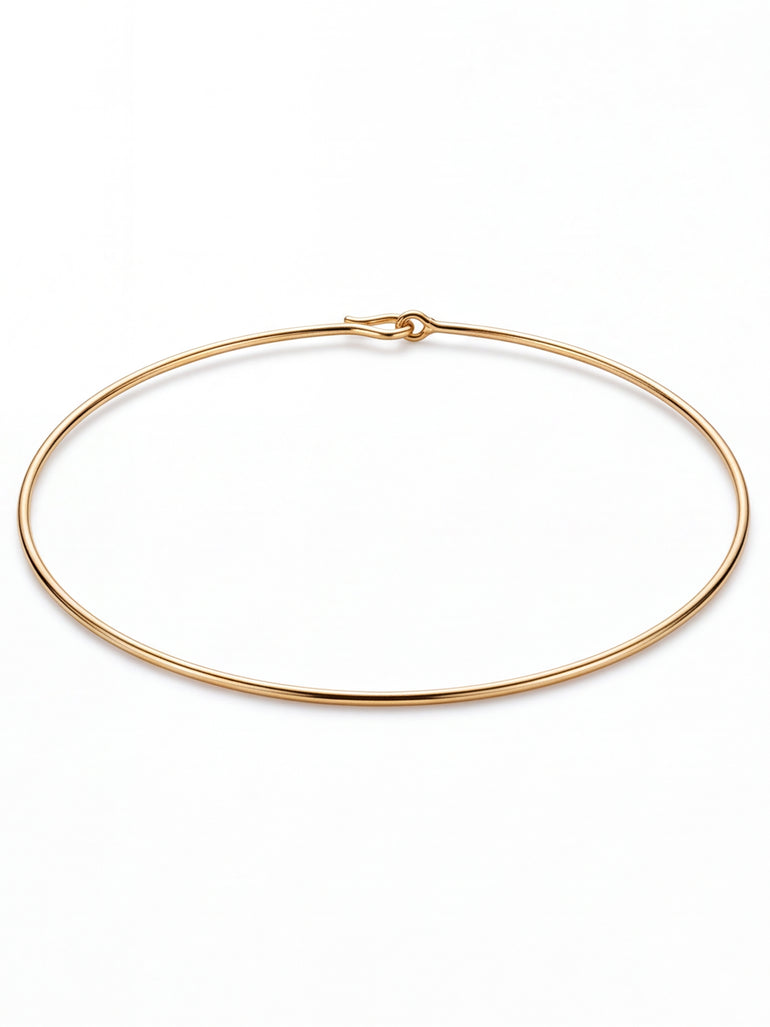 Choker Rigido Liso Dorado