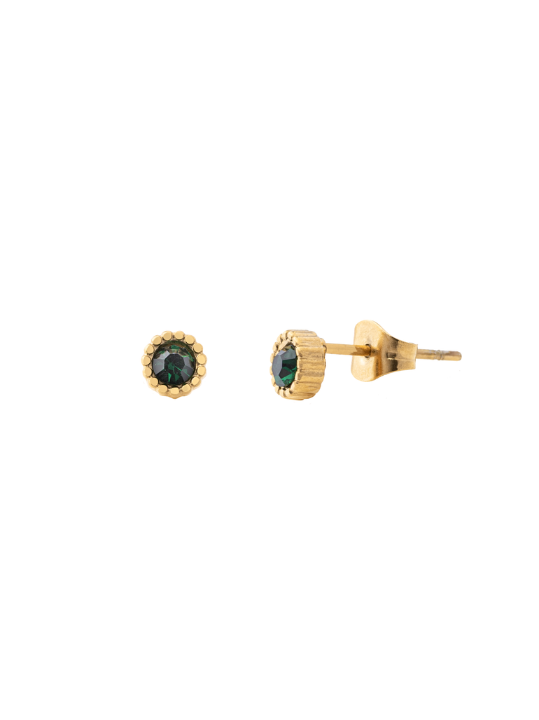 Par Arete Mini Zirconia Verde