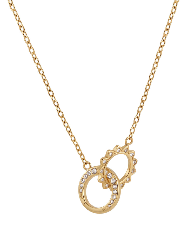 Collar Dije Sol Entrelazado Con Circulo