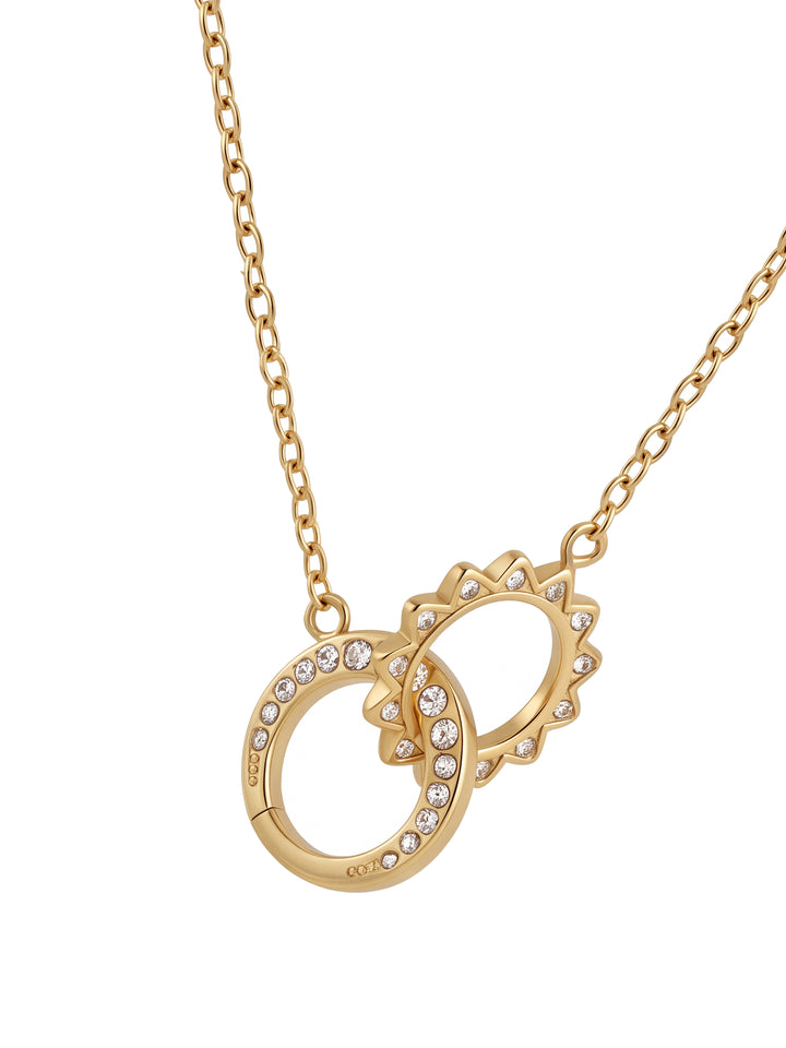Collar Dije Sol Entrelazado Con Circulo