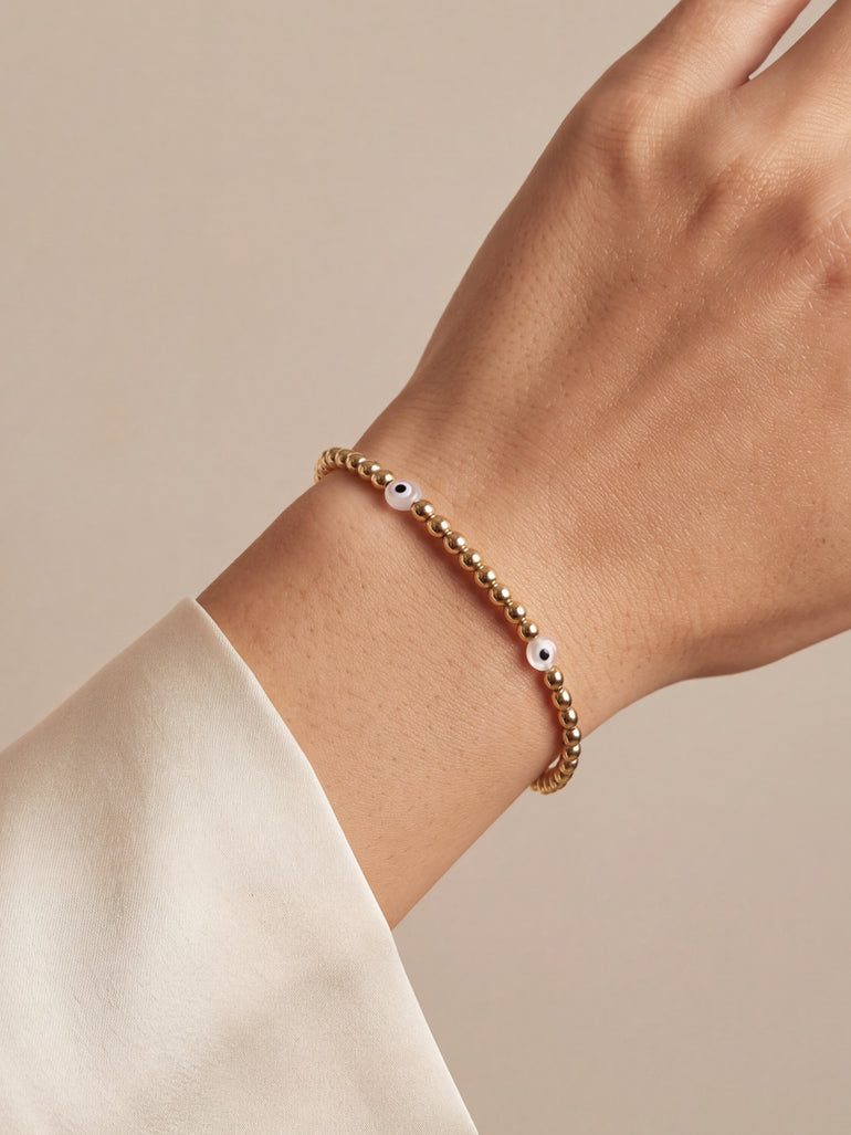 Pulsera Bolitas Con Ojos
