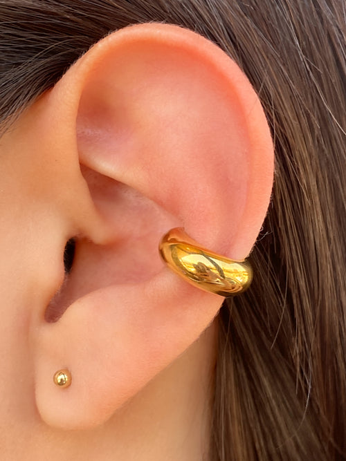 Ear Cuff Chunky Dorado