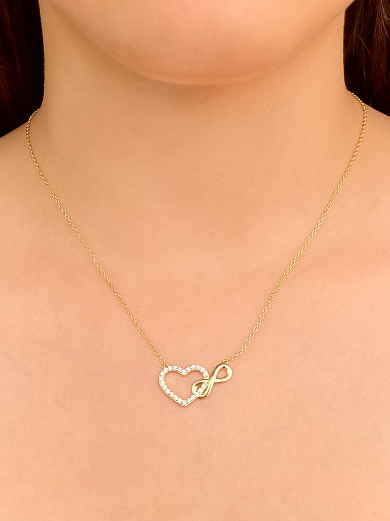 Collar Con Corazon e Infinito