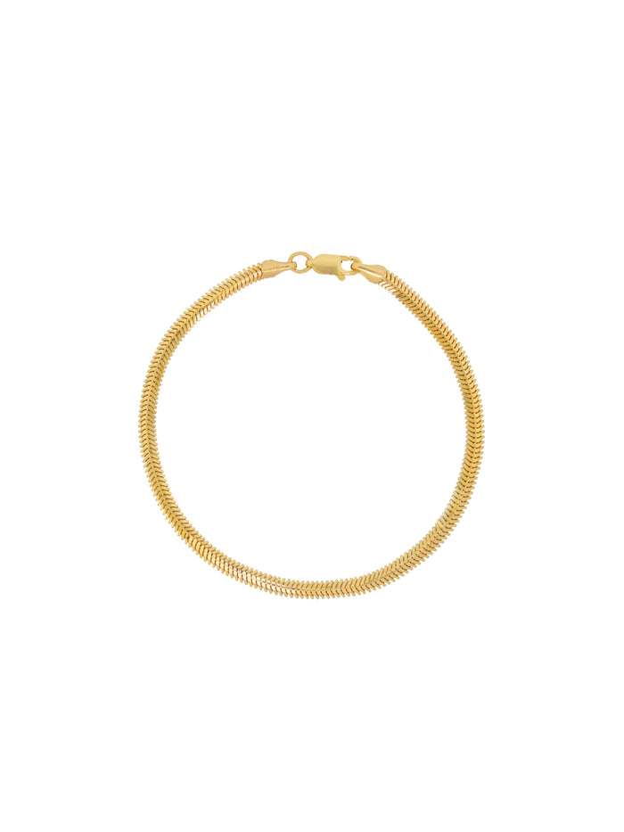 Pulsera Planchada 3.3 mm Oro 14k