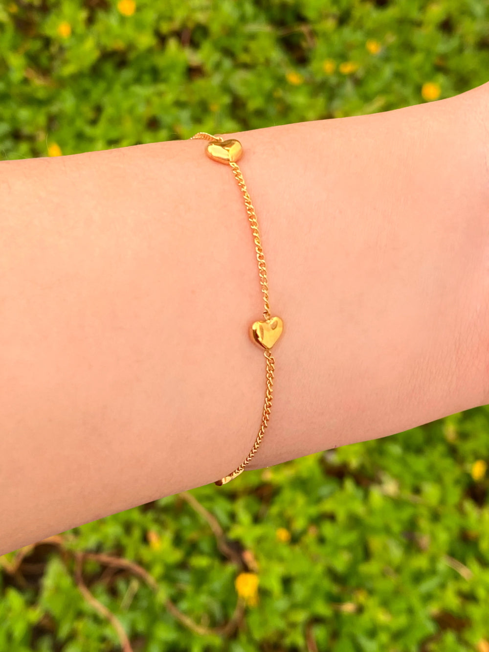 Pulsera Con Corazones