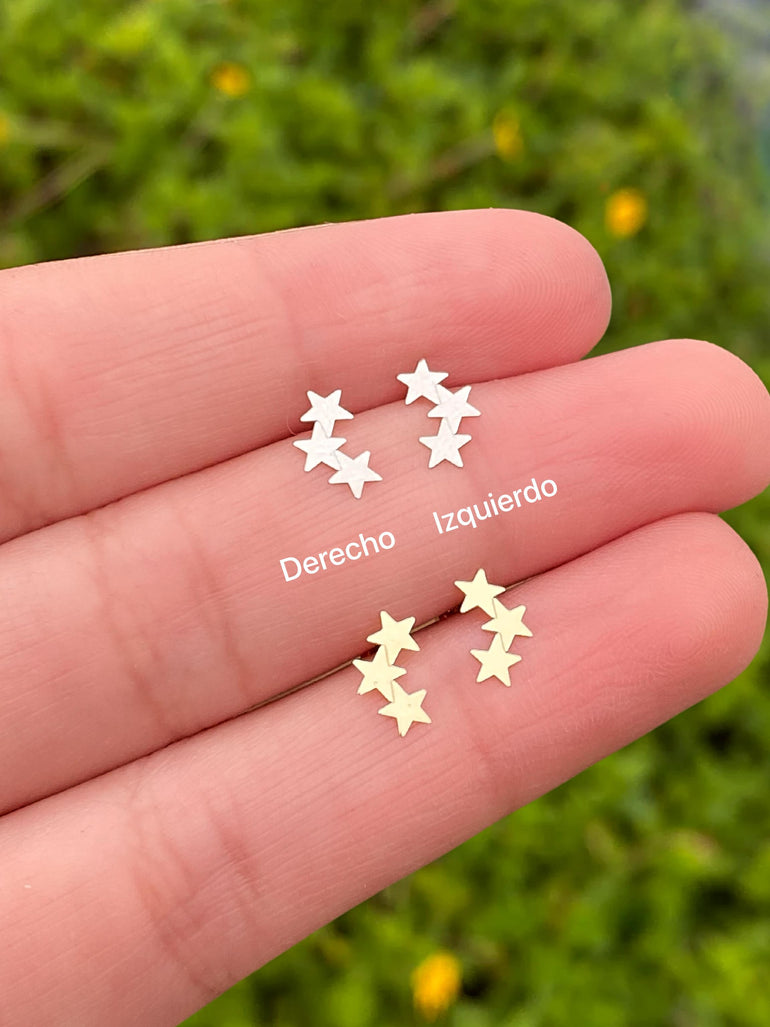 Broquel Triple Estrella Oro 10k