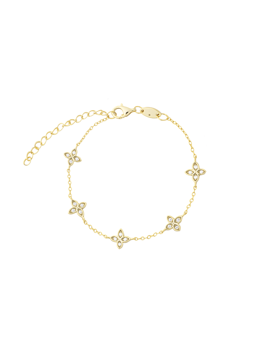 Pulsera Flores Cuatro Petalos