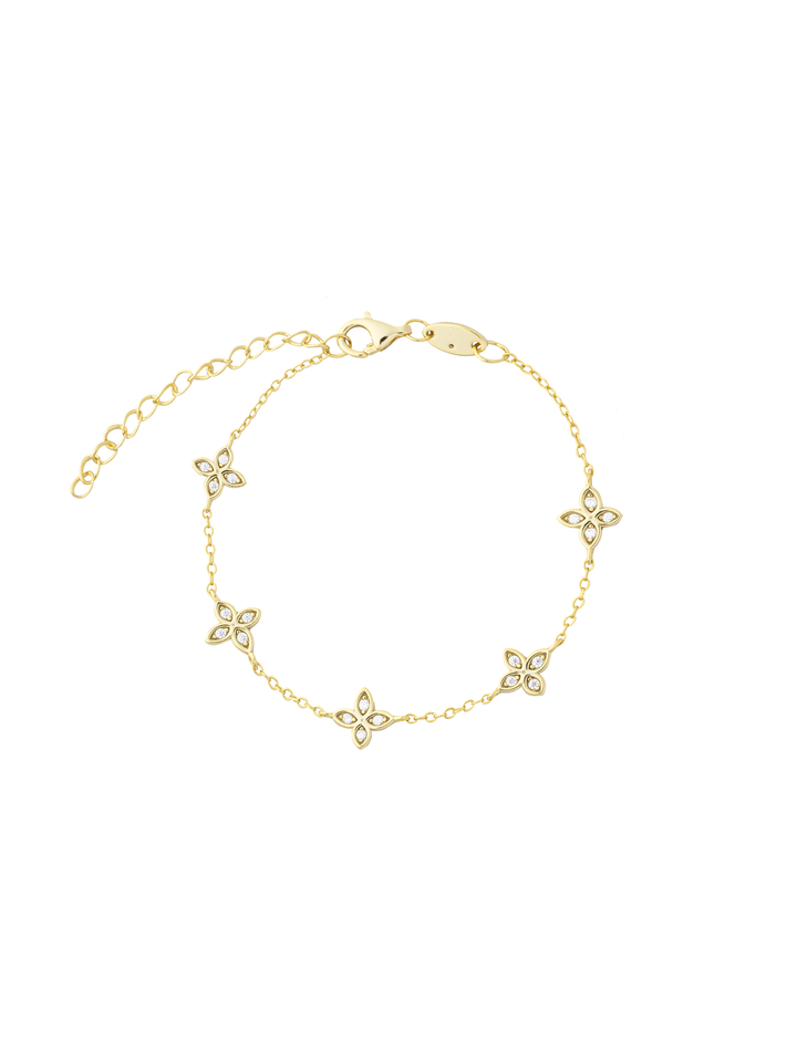 Pulsera Flores Cuatro Petalos