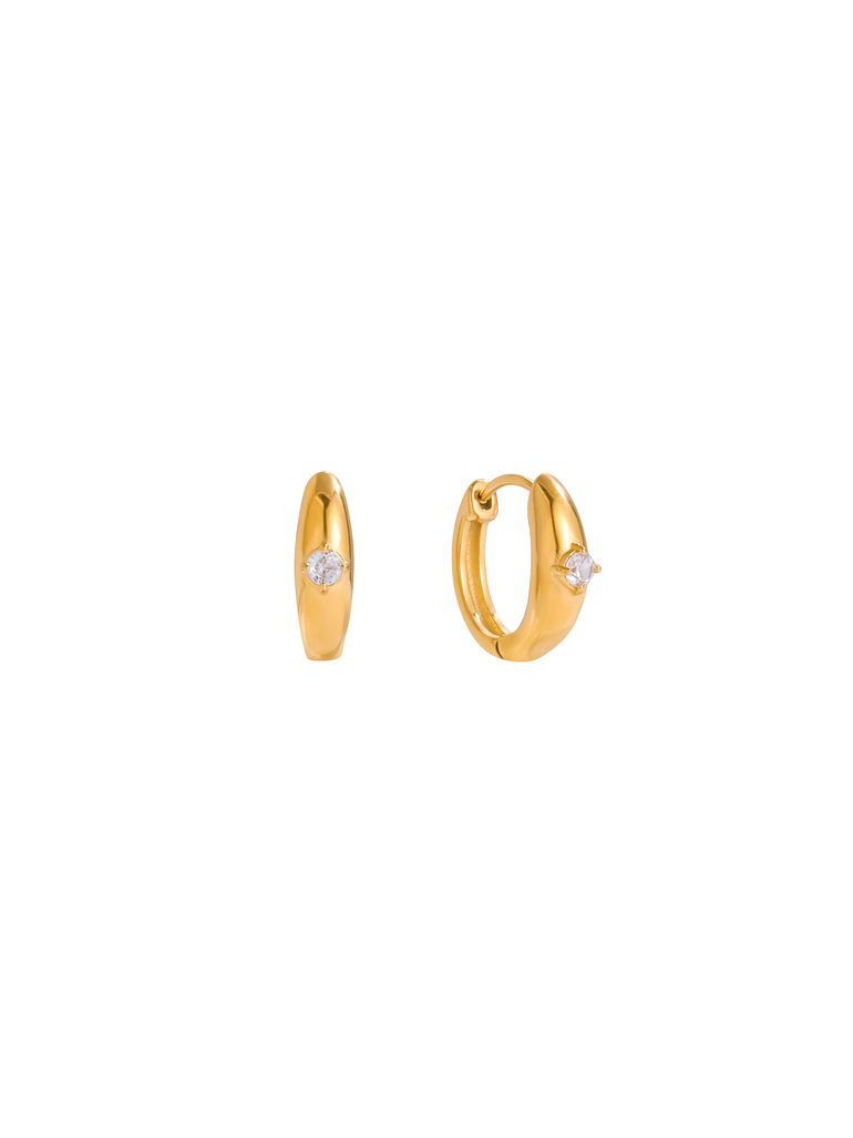 Par Arracada Con Zirconia Central