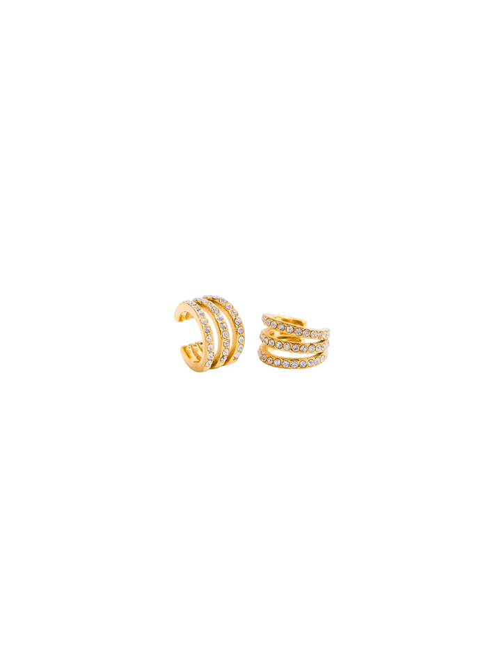 Ear Cuff Triple Linea Zirconias