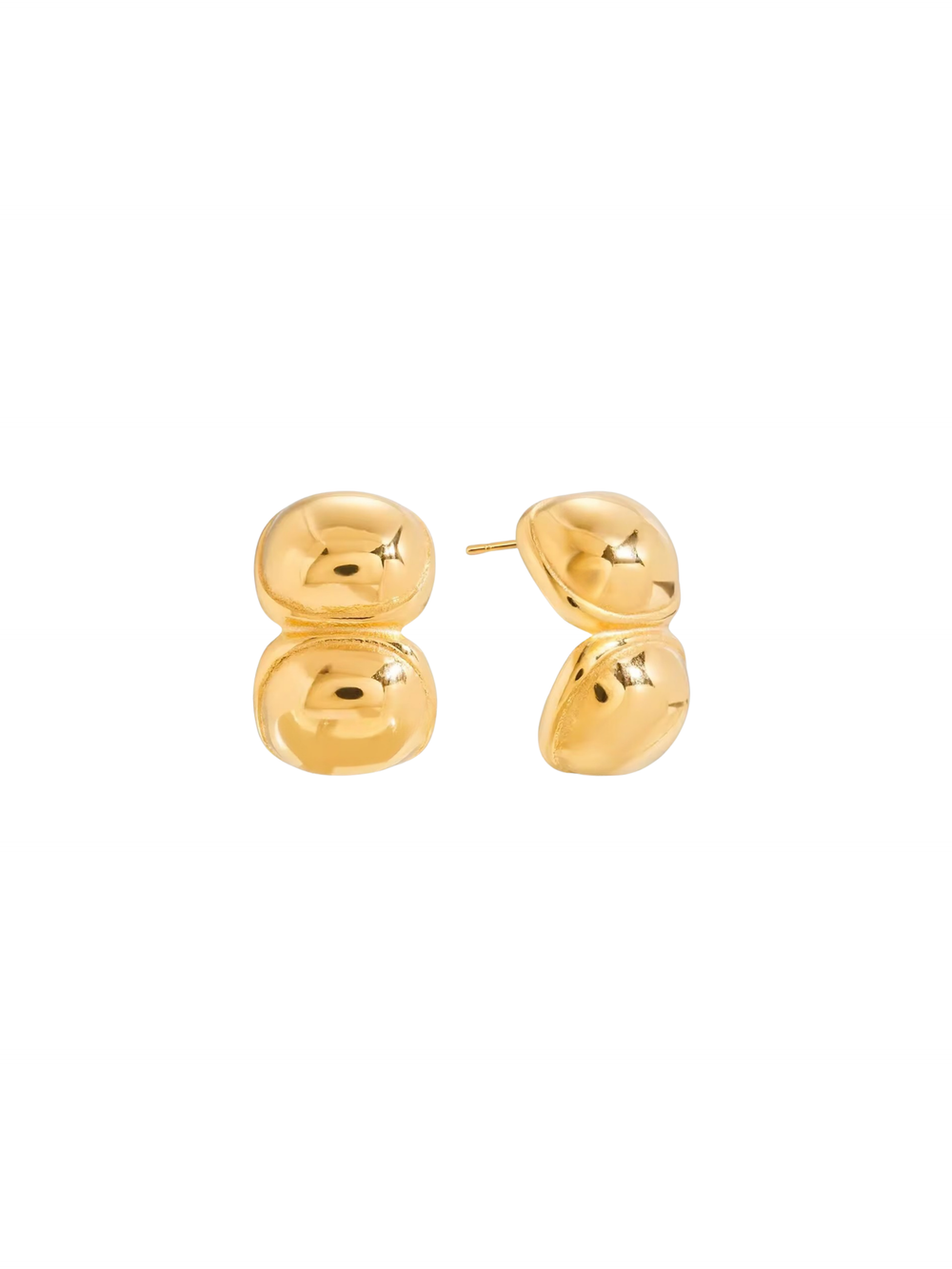 Par Arete Doble Cuadrado Forma C