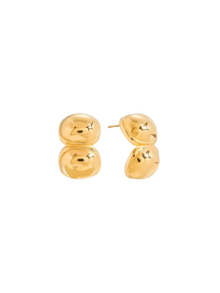 Par Arete Doble Cuadrado Forma C