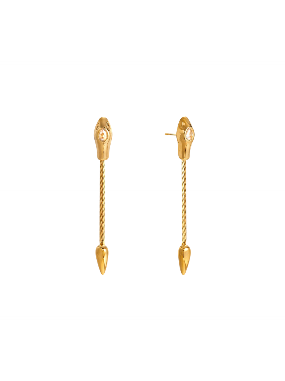 Par Arete Serpiente Con Tira