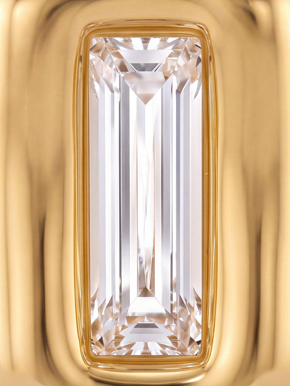 Par Arete Rectangular Chunky Con Zirconia
