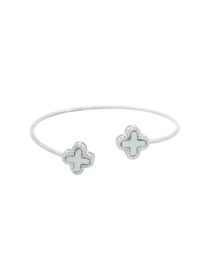 Brazalete Mini Trebol Madre Perla