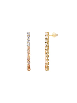 Par Arete Tira Zirconias Colores