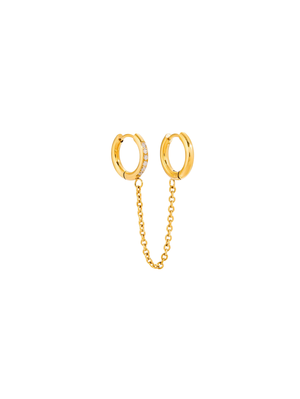 Arracada Doble Con Cadena