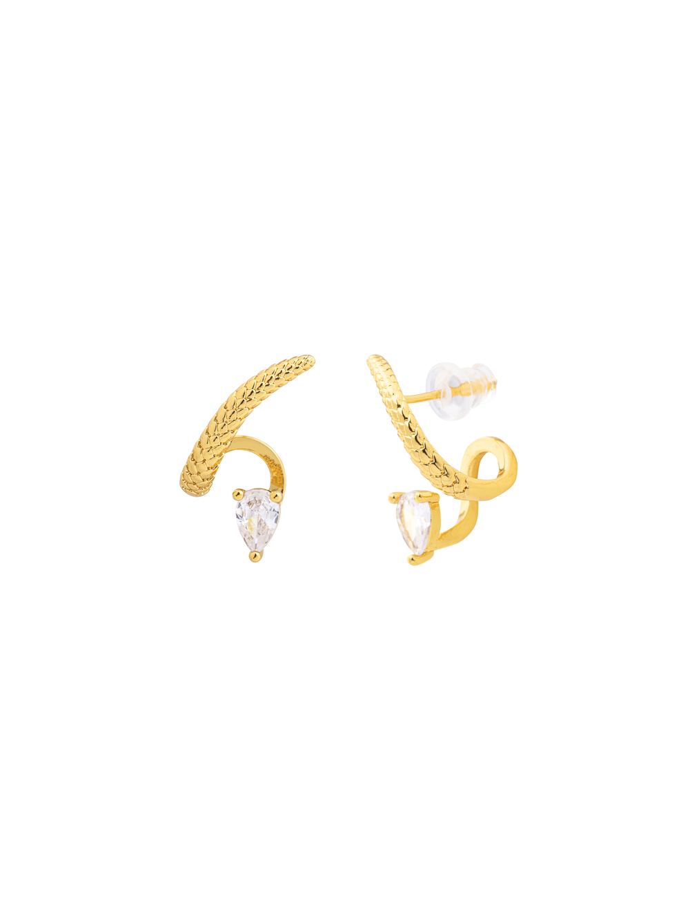 Par Arete Gota Zirconia Con Linea