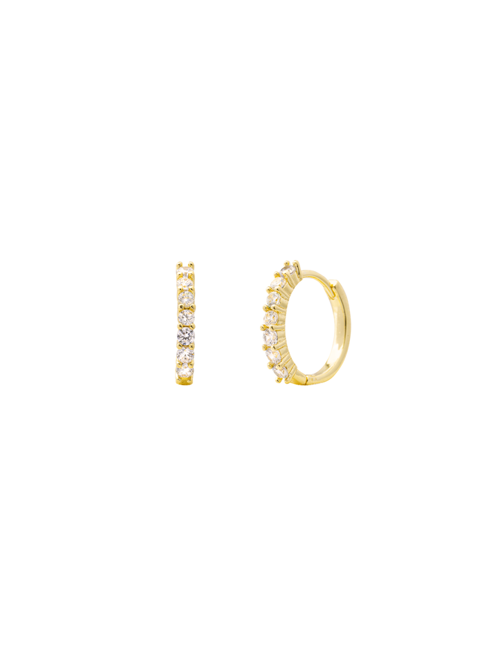 Par Arracada Siete Zirconias 14 mm