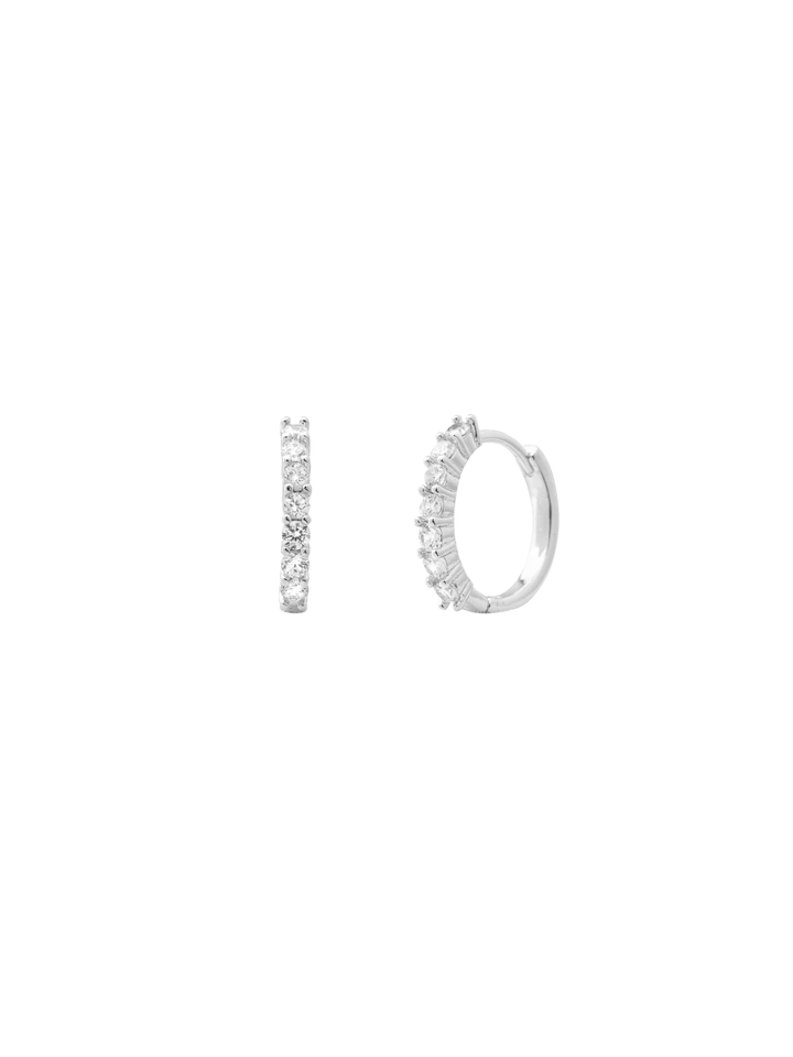 Par Arracada Siete Zirconias 14 mm