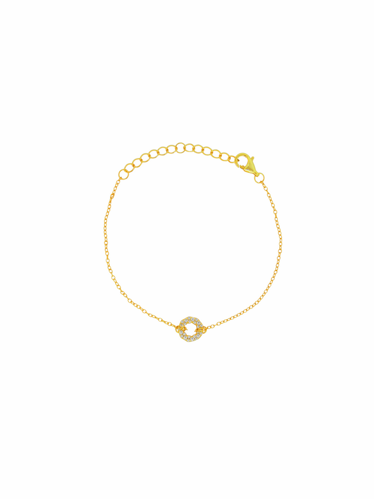 Pulsera Circulo Irregular Con Zirconias