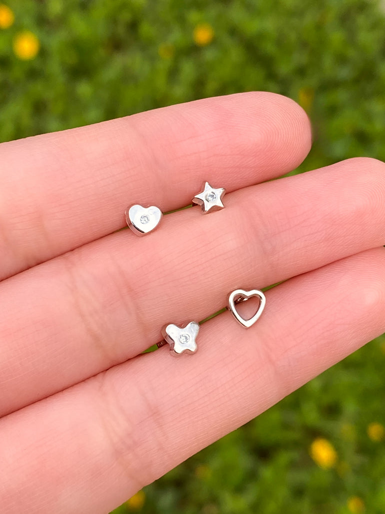 Oro Blanco 14k Broquel