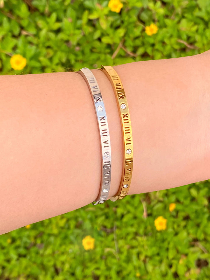 Brazalete Numeros Romanos Y Zirconias
