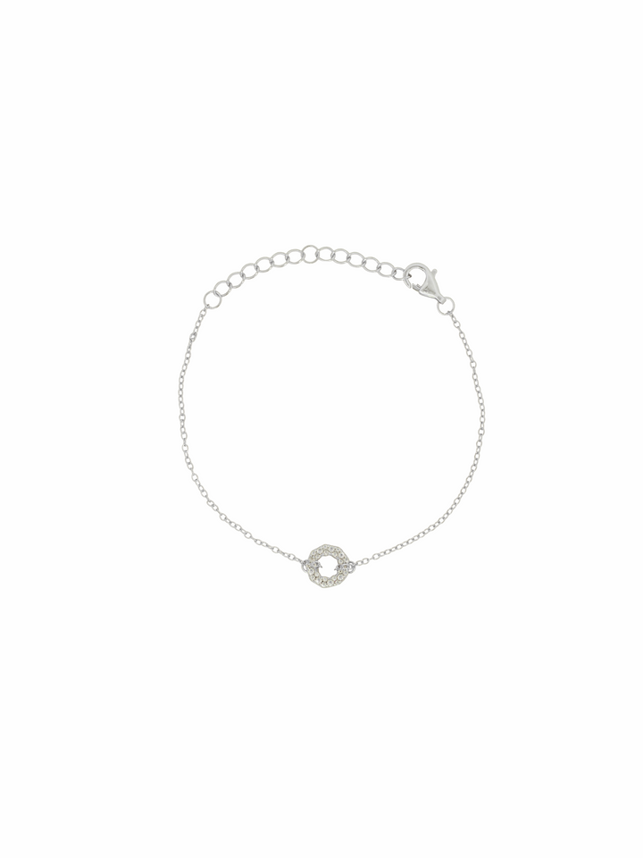Pulsera Circulo Irregular Con Zirconias