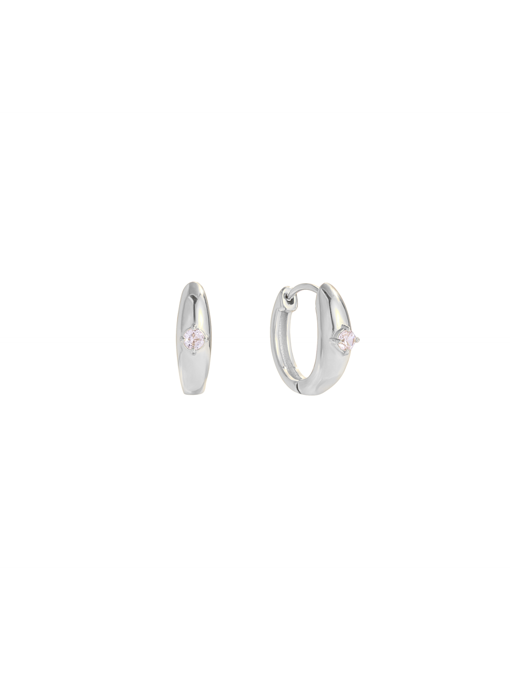 Par Arracada Con Zirconia Central
