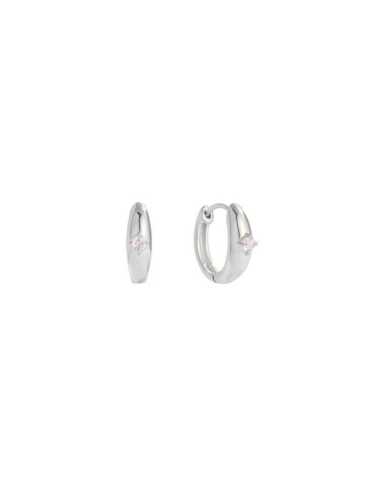 Par Arracada Con Zirconia Central