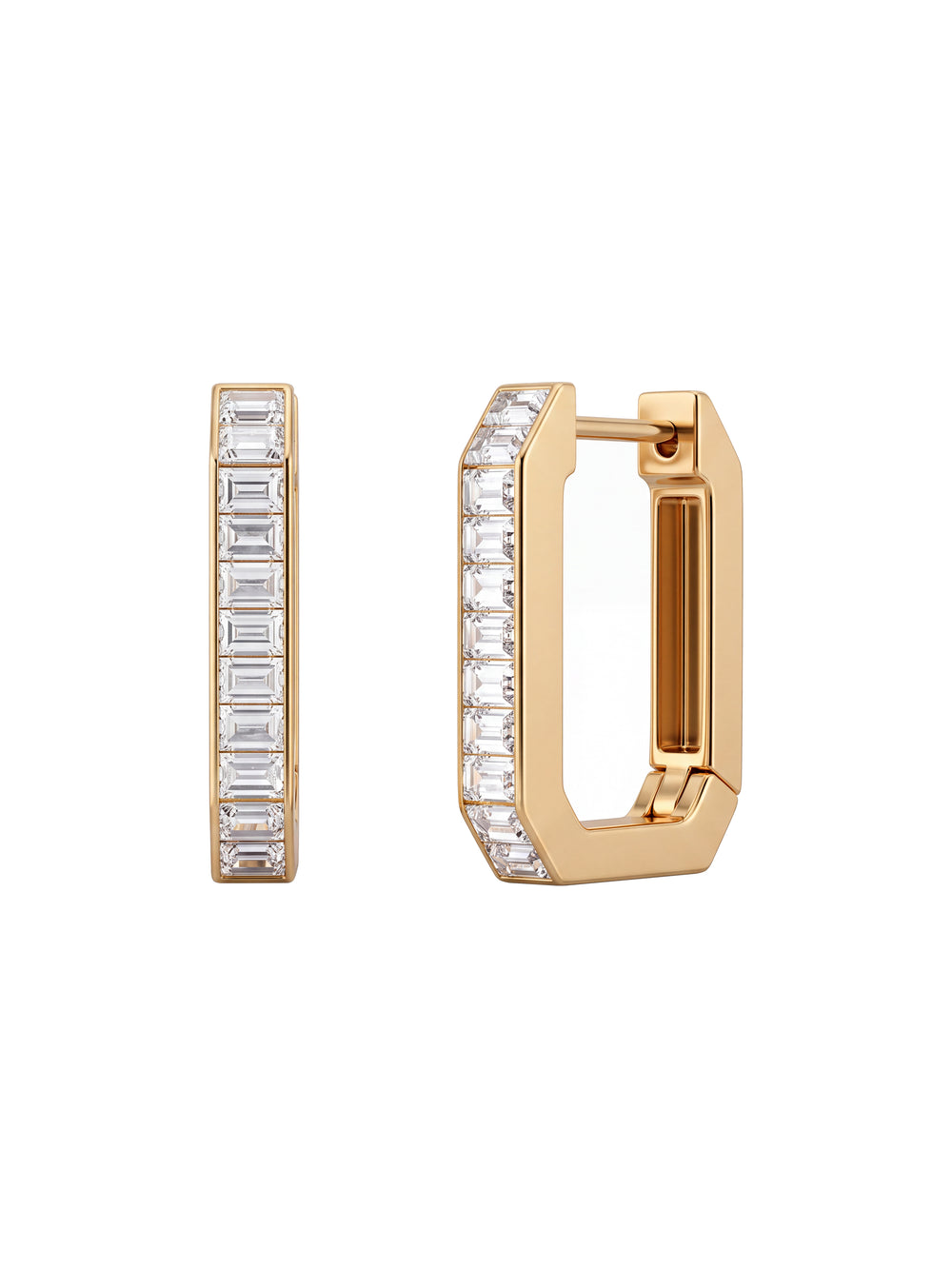 Par Arracada Rectangular Zirconias