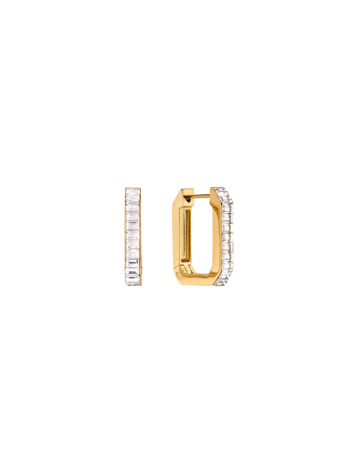 Par Arracada Rectangular Zirconias