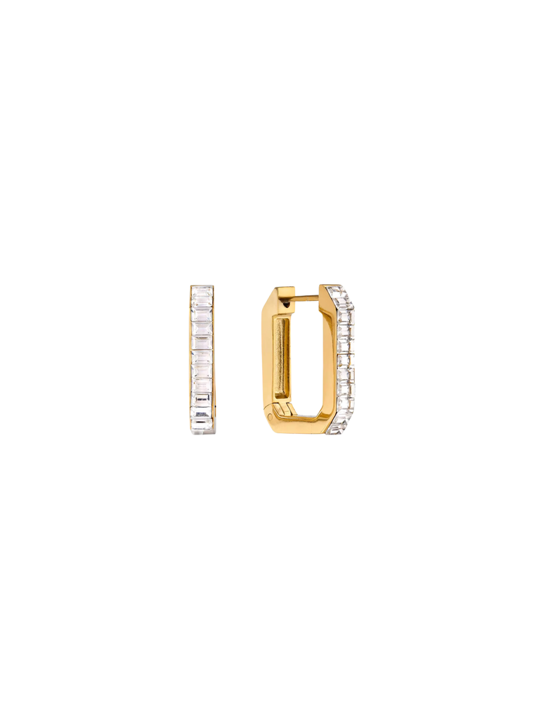 Par Arracada Rectangular Zirconias