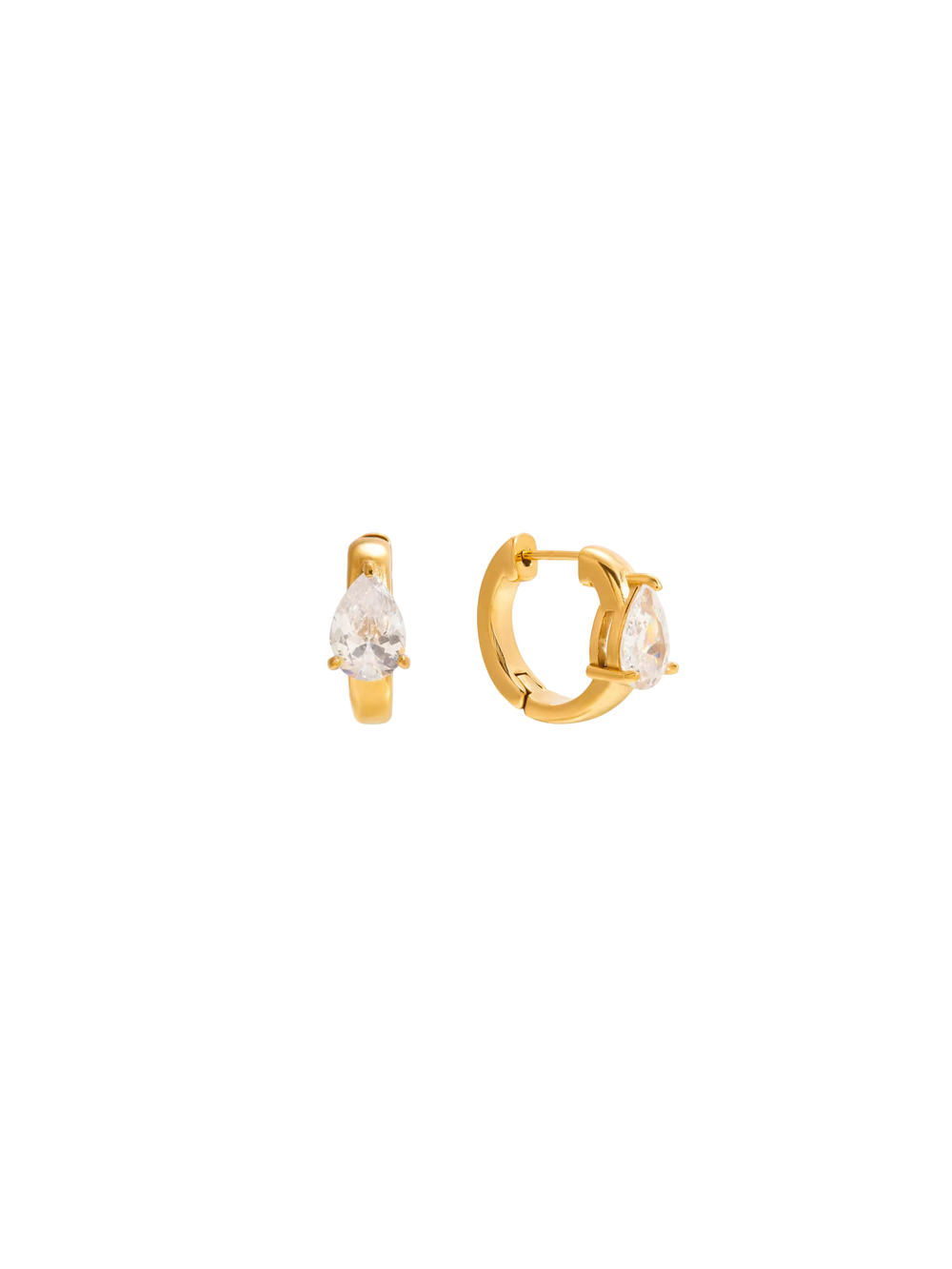 Par Arracada Con Zirconia Gota