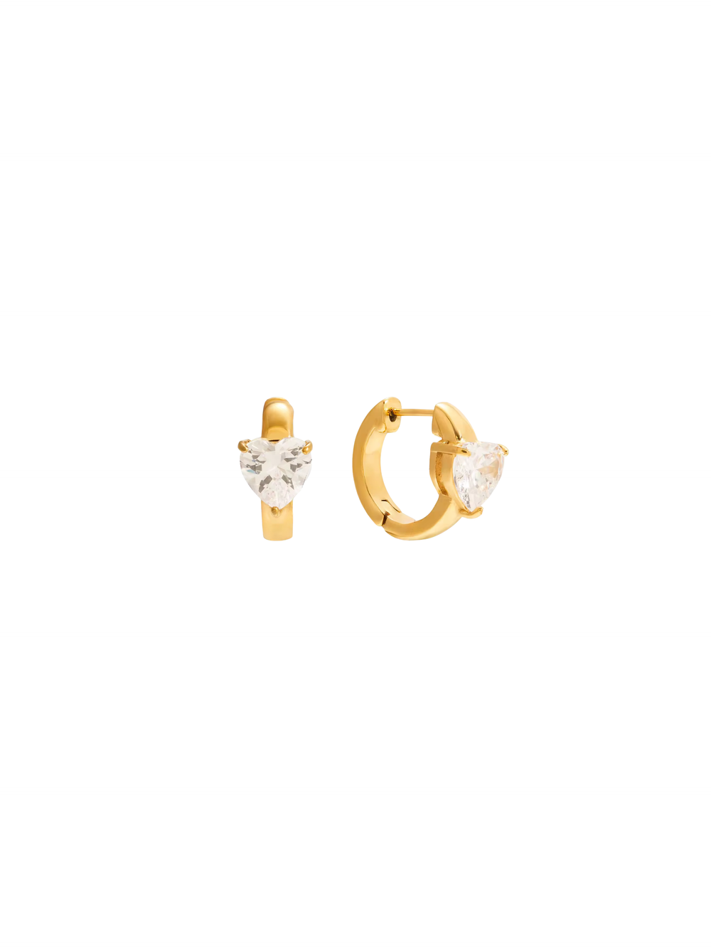 Par Arracada Con Zirconia Corazon