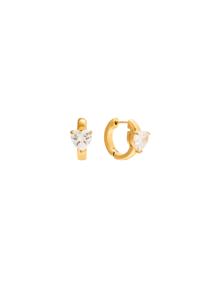 Par Arracada Con Zirconia Corazon