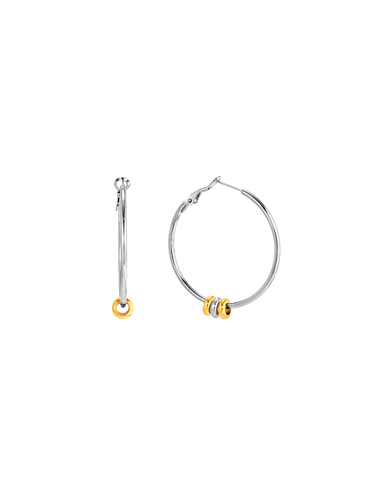 Par Arracada Con Aros Combinados