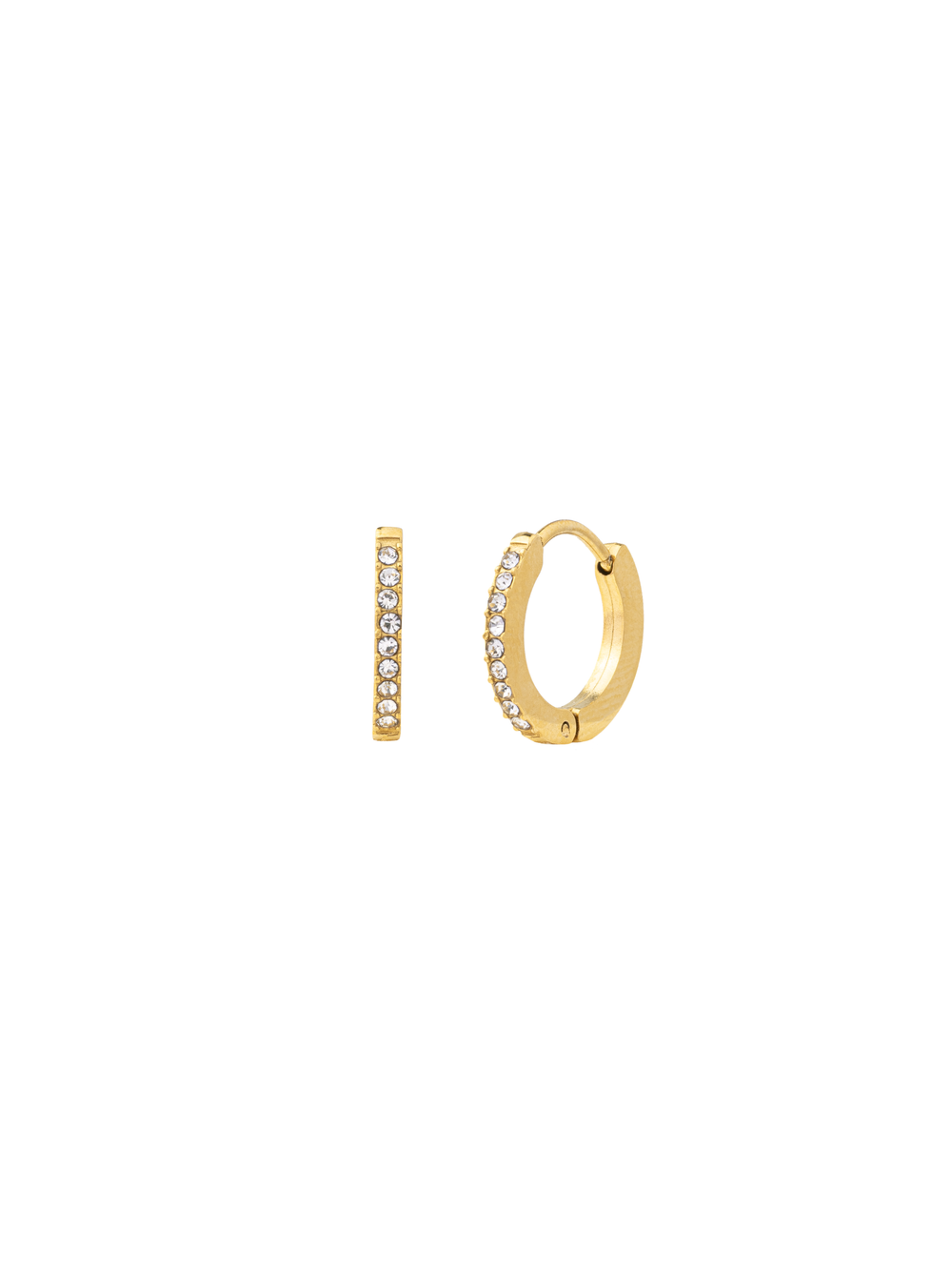 Par Arracada Delgada Zirconias 13 mm