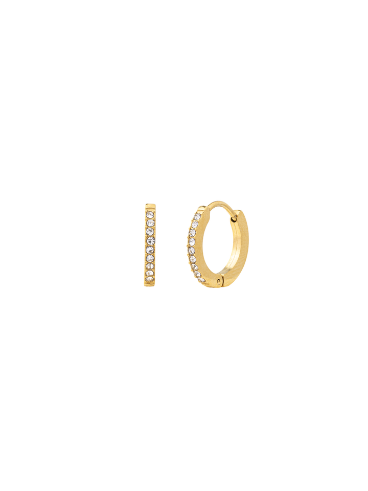 Par Arracada Delgada Zirconias 13 mm