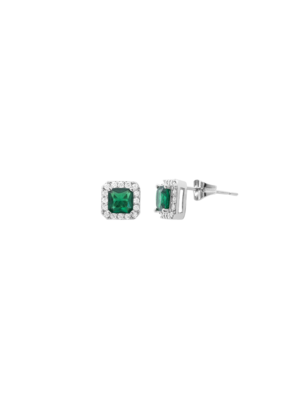 Par Arete Cuadrado Con Zirconias