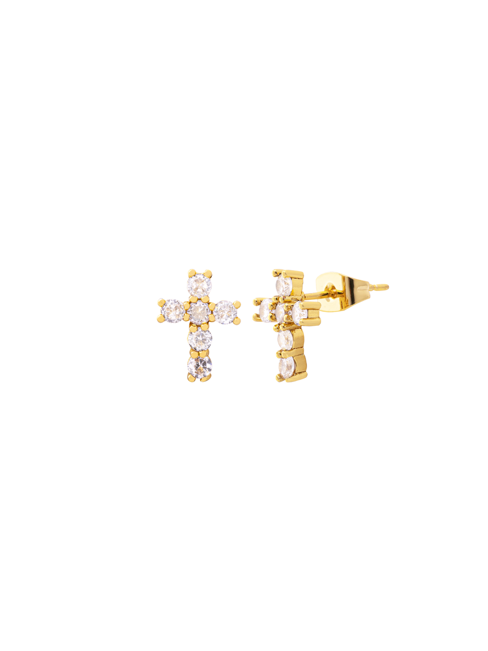 Par Arete Mini Cruz Zirconias