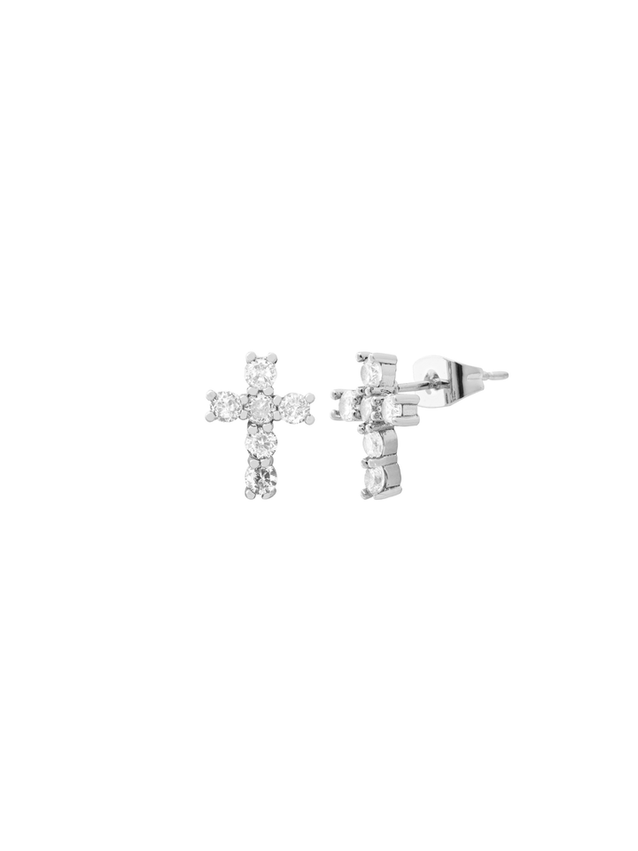 Par Arete Mini Cruz Zirconias