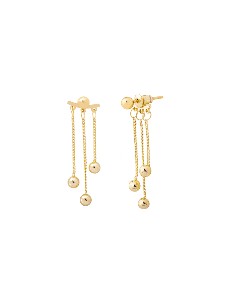 Par Arete Bolitas Y Cadena