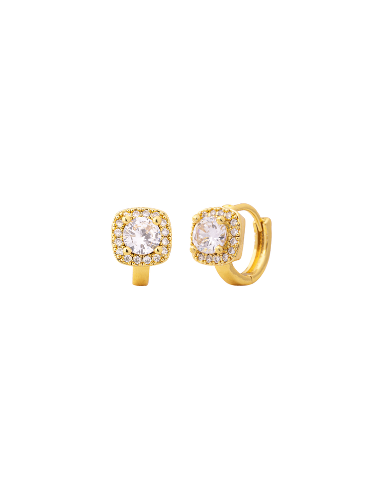 Par Arracada Zirconia Cuadrada