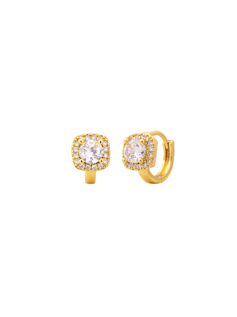 Par Arracada Zirconia Cuadrada