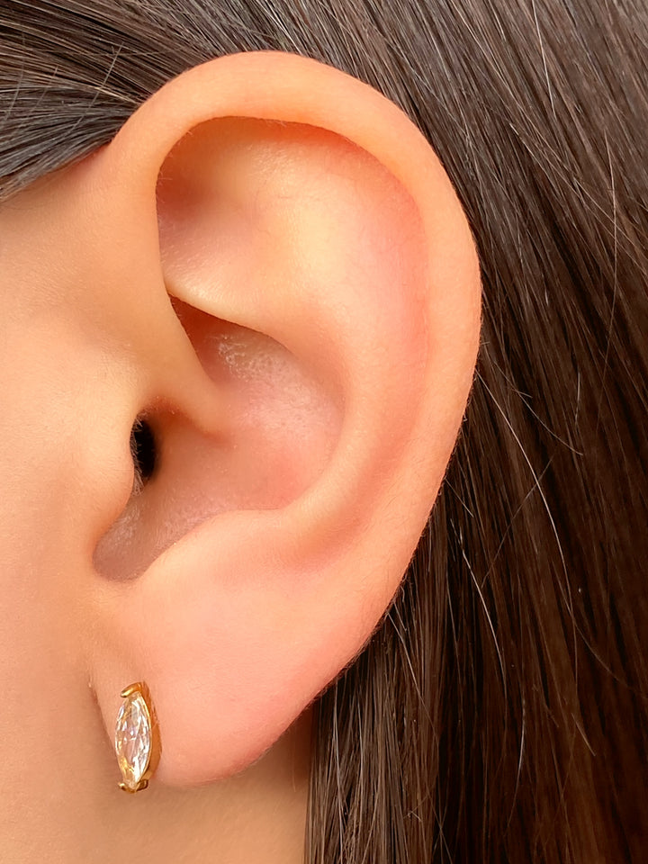 Par Arete Zirconia Forma Petalo